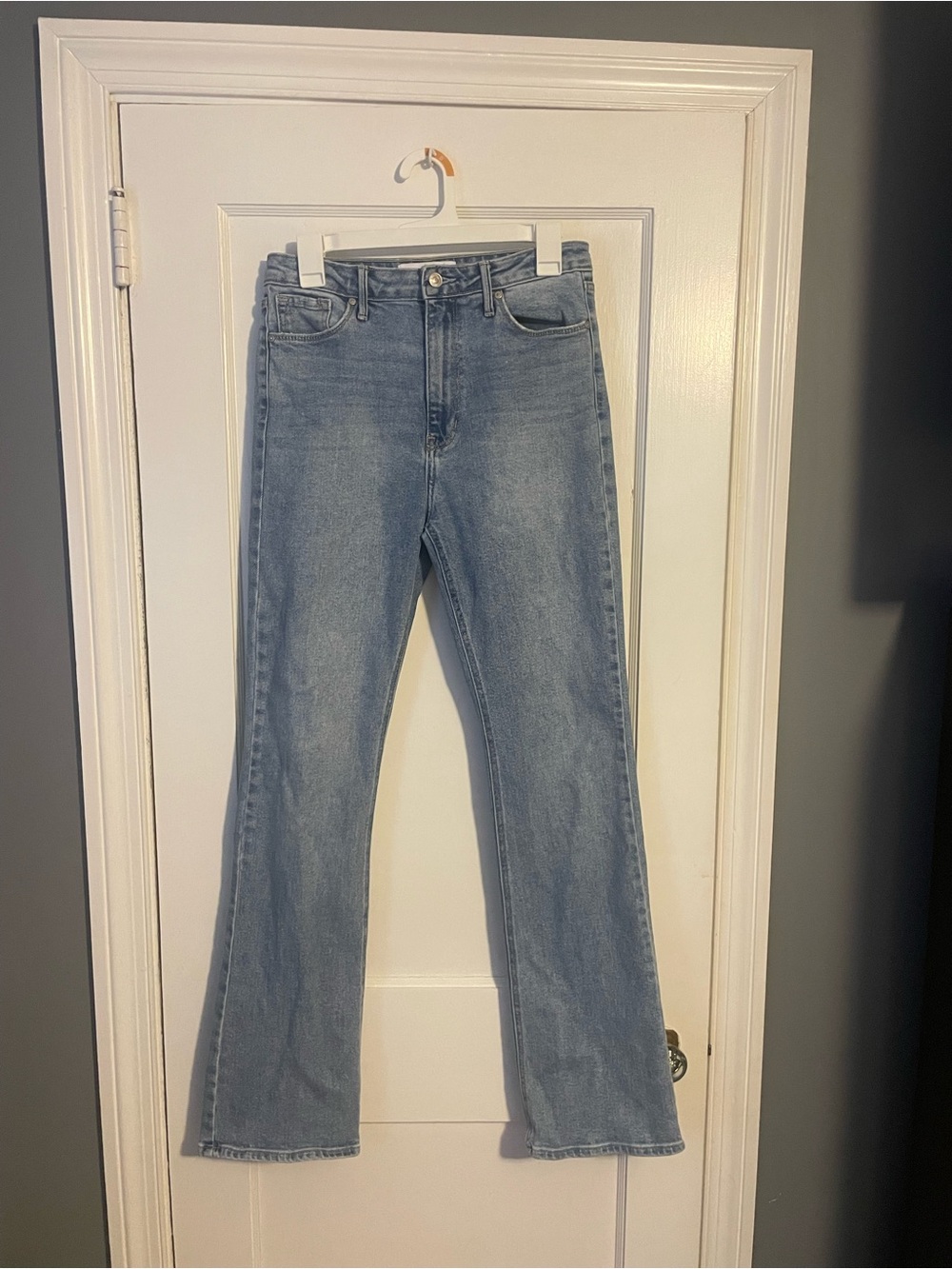 Just Black Light Blue Flare Jeans - High-Rise Wide Leg Size 28 / US Size 6